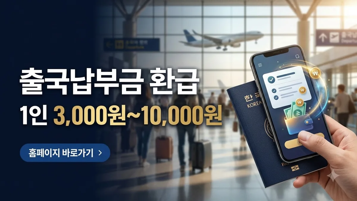 출국납부금 환급 대상과 환급액 안내