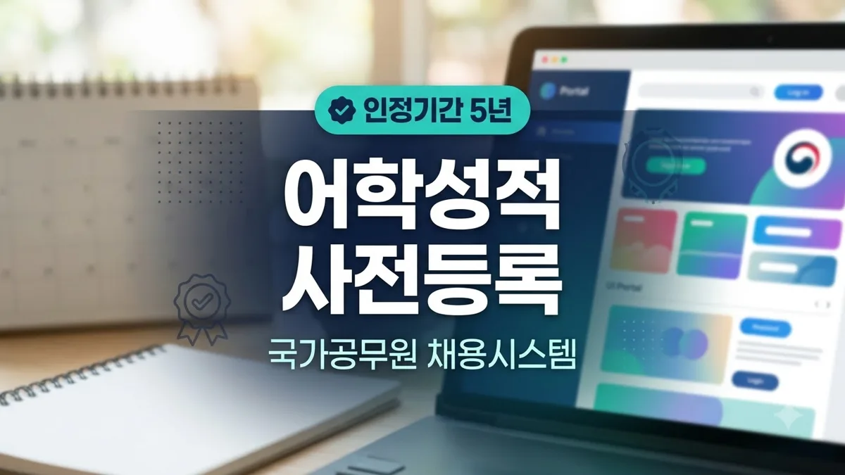 어학성적 사전등록 인정기간 5년 안내