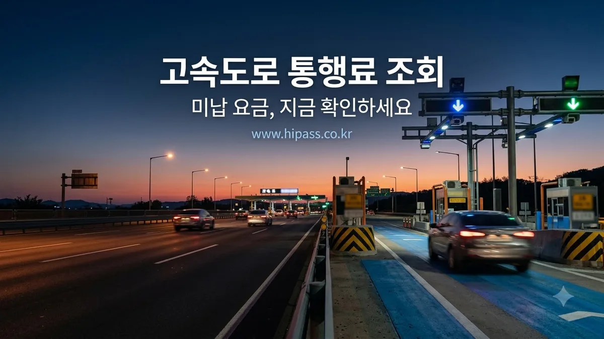 고속도로 통행료 미납 조회와 납부 방법 안내