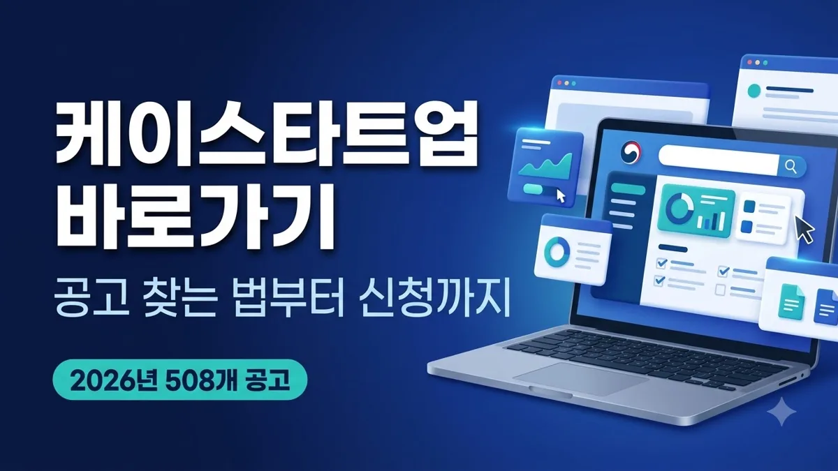 K-Startup 창업지원포털 공고 찾는 법 안내