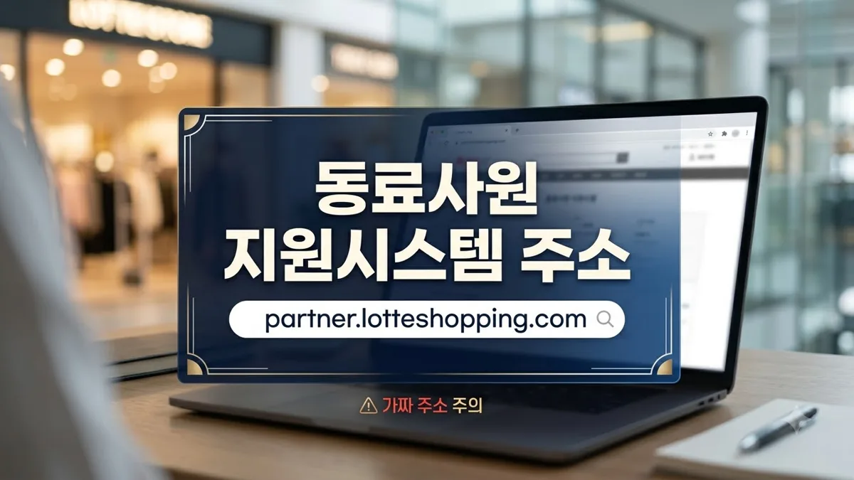 롯데백화점 동료사원 지원시스템 주소 안내
