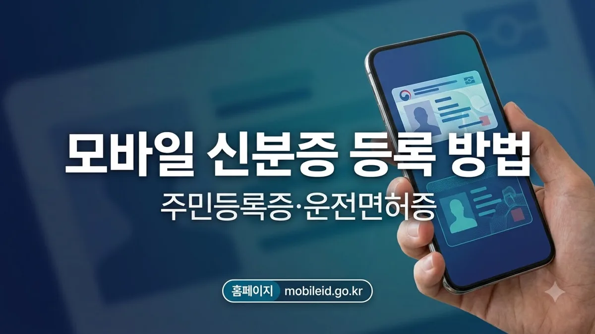 모바일 신분증 등록 방법과 홈페이지 안내