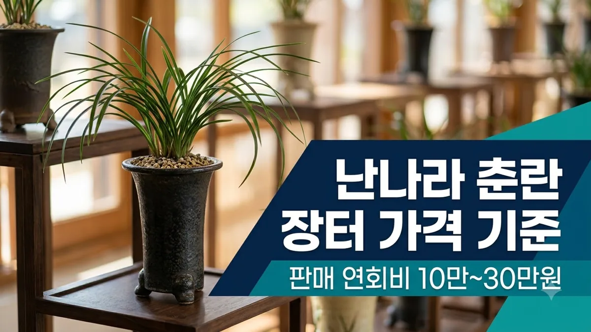 난나라 춘란 장터 가격 기준 정리