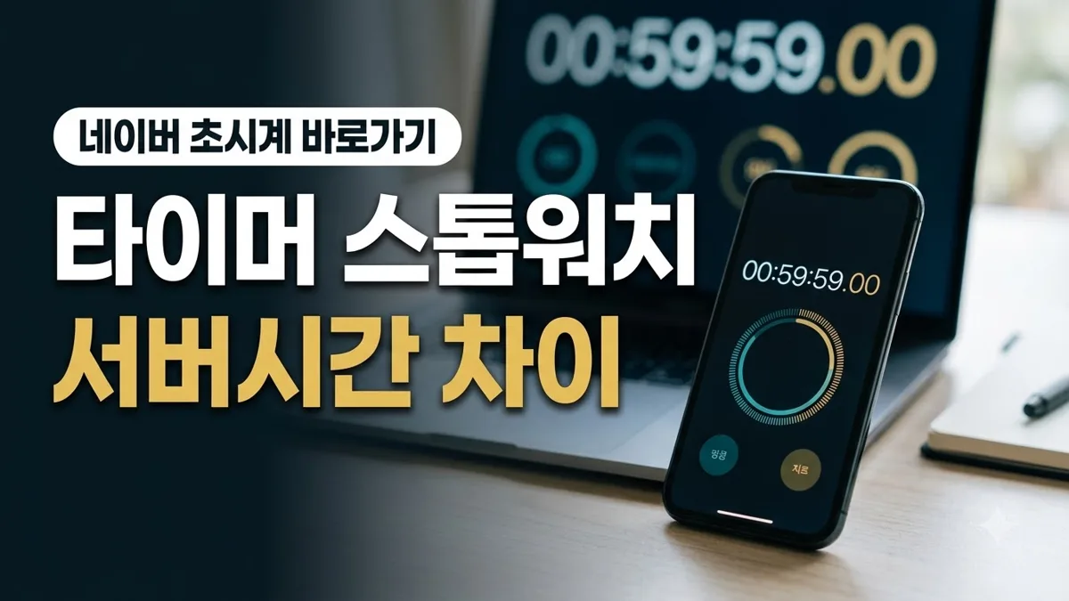 네이버 초시계와 서버시간 차이 정리