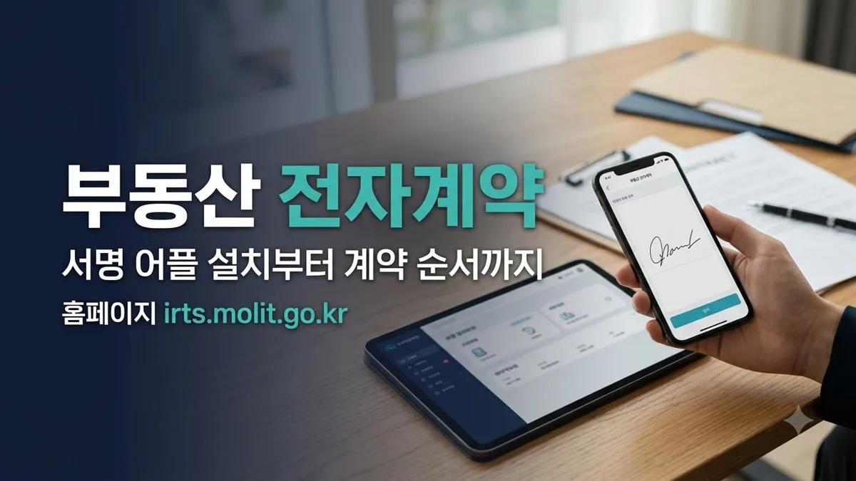 부동산 전자계약 어플 설치와 서명 순서 안내