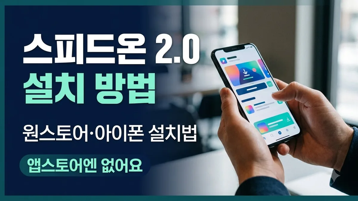 스피드온 2.0 앱 설치 방법 정리